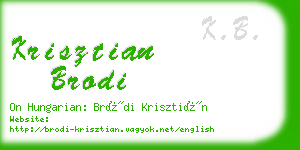 krisztian brodi business card